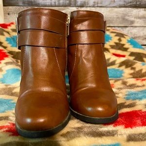 Bamboo cognac booties